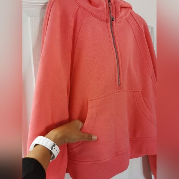 Lululemon Scuba Oversized HalfZip HoodieWarm Coral size ML - Picture 7 of 12